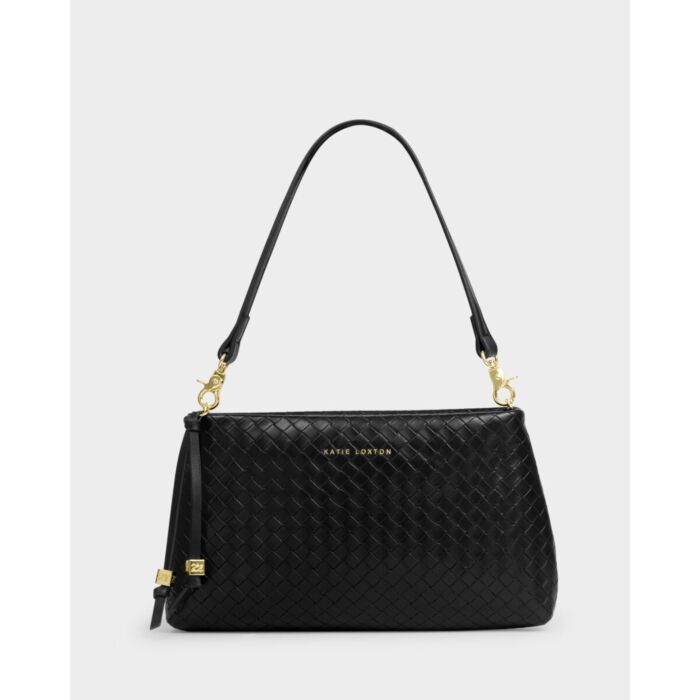 Katie Loxton Nova Woven Texture Clutch - Black